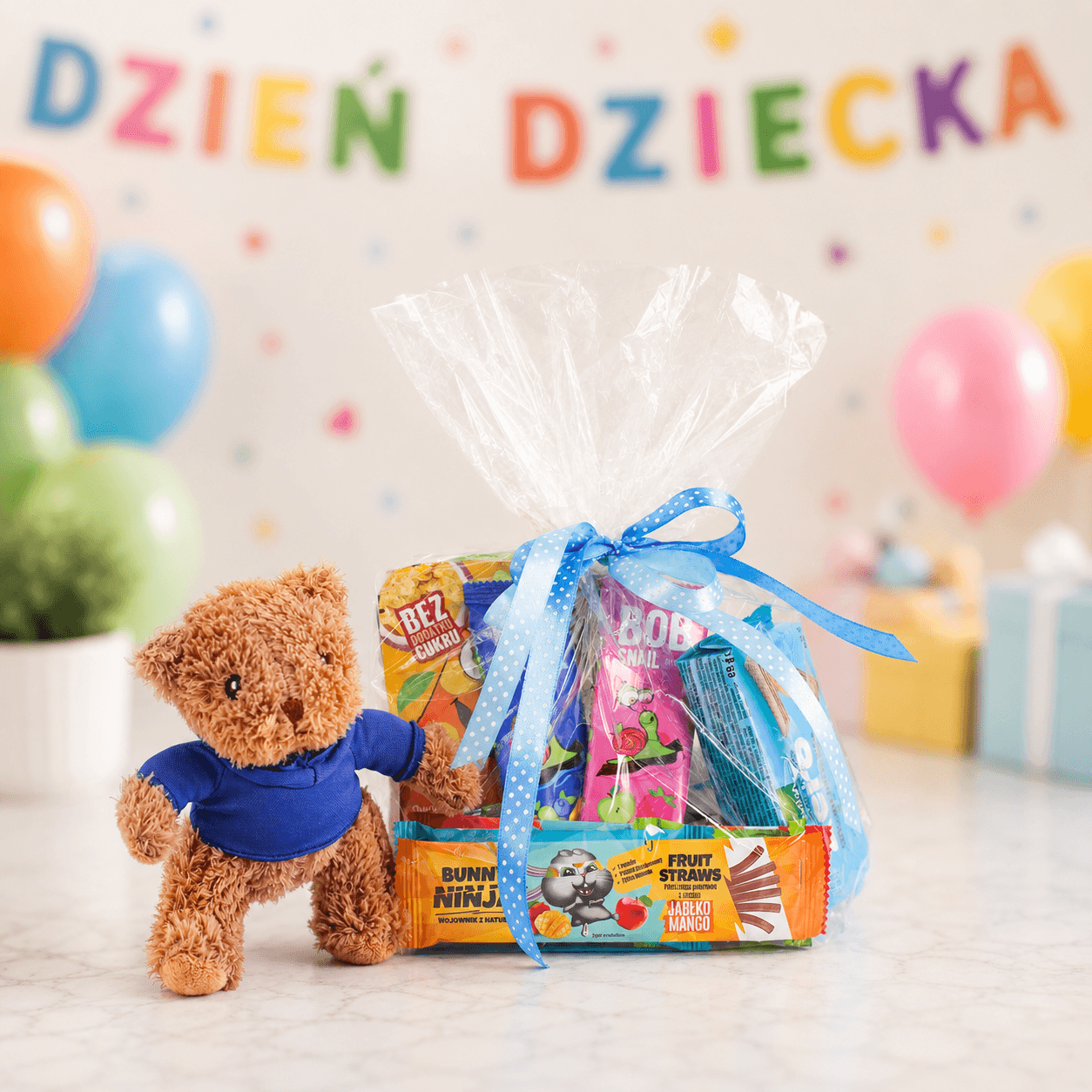 Zestaw prezentowy zdrowe przekąski na dzień dziecka