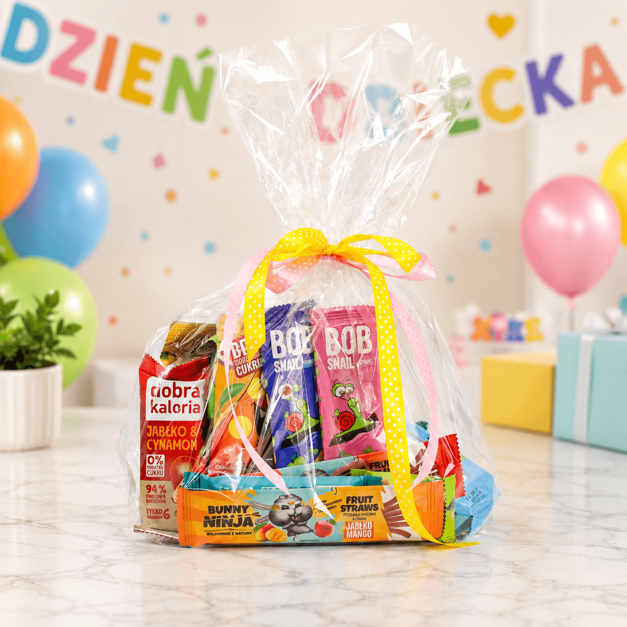 Zestaw prezentowy zdrowe przekąski na dzień dziecka