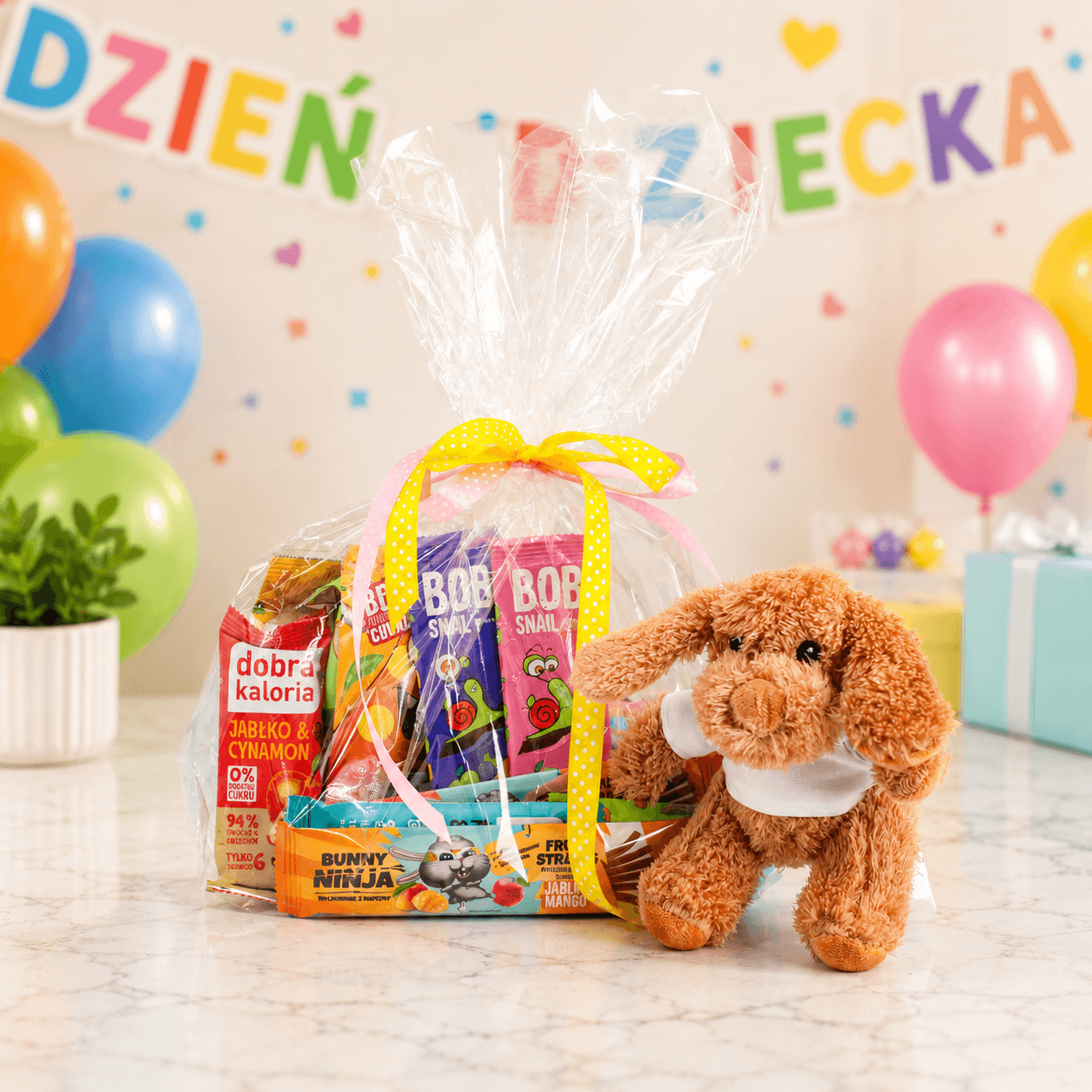 Zestaw prezentowy zdrowe przekąski na dzień dziecka