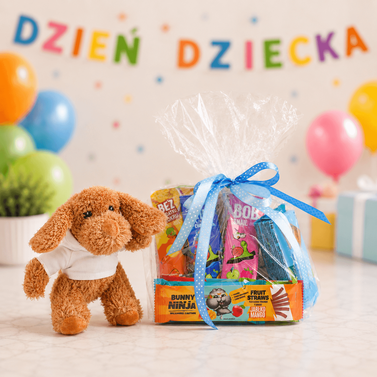 Zestaw prezentowy zdrowe przekąski na dzień dziecka